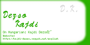 dezso kajdi business card